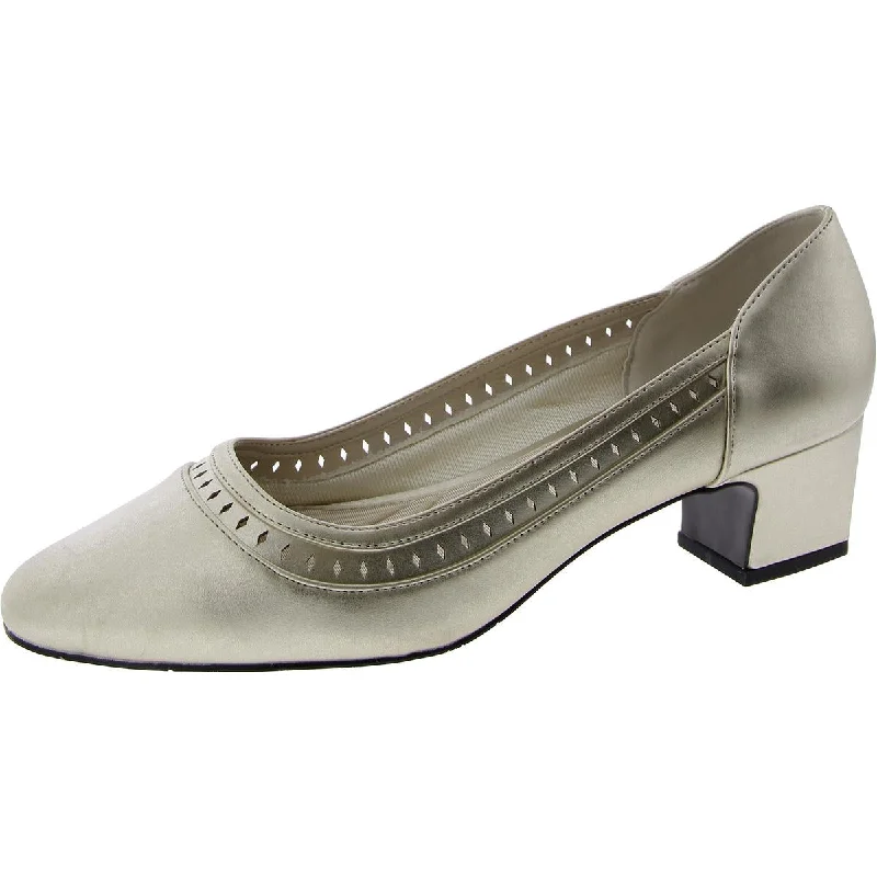 Stylish Slip-On Pumps for Quick Elegance---Easy Street Womens GIANA Faux Leather Slip On Pumps