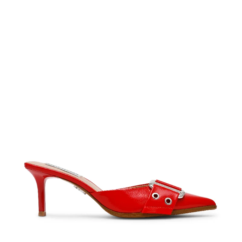 HIATUS RED CRINKLE PATENT---Fashionable Kitten Heels for Date Night