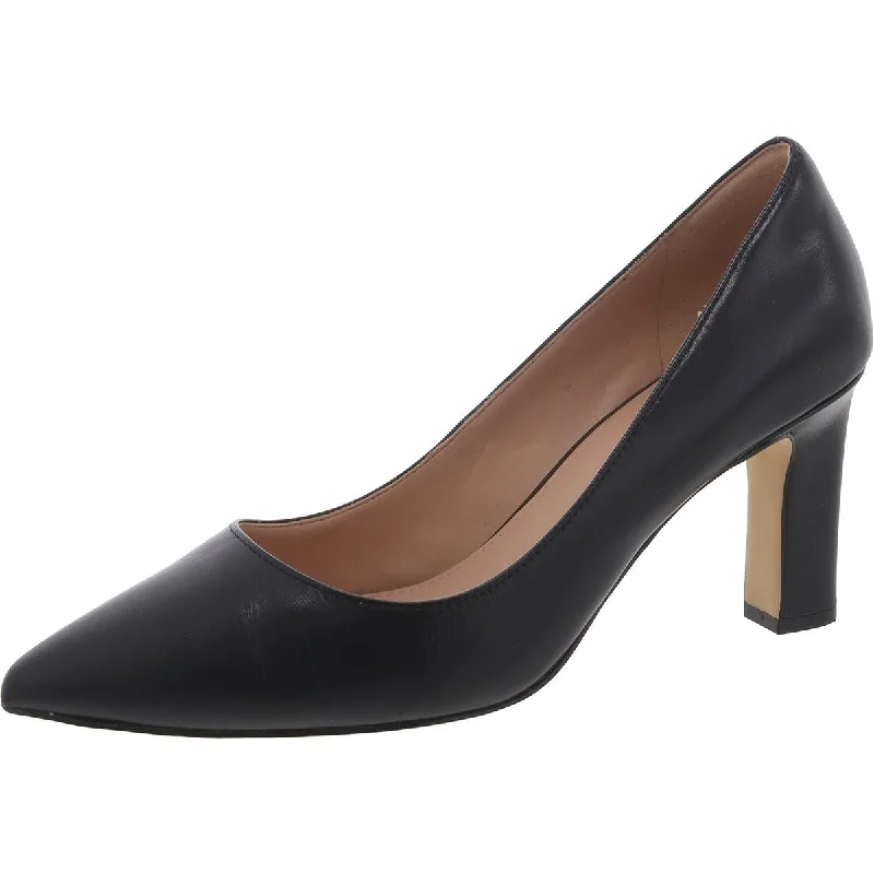 Stiletto Heel Pumps with Perfect Fit--Cole Haan Womens Mylah Leather Pointed Toe Pumps-Fashionable & Classic