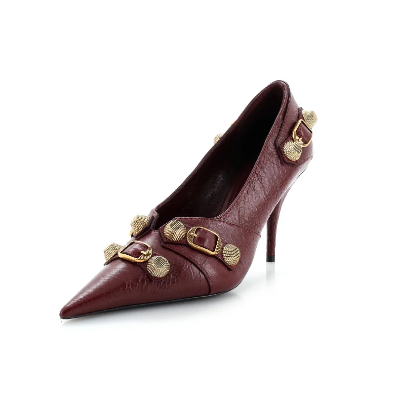 Women's Cagole Pumps Leather---Comfortable Leather Pumps for Office and Everyday Wear