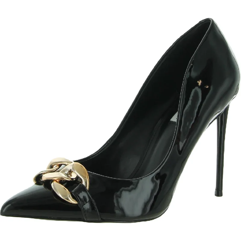 Sleek and Shiny Patent Pump Heels for a Polished Look--Steve Madden Womens Vitality Patent Slip On Stilettos