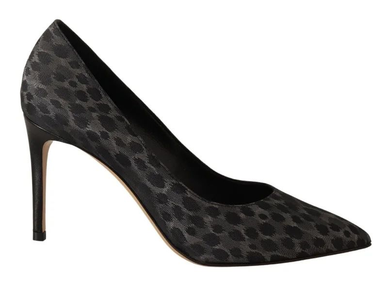 Sofia Elegant  Leopard Print Leather Women's Heels---Comfortable Leather Pumps for Office and Everyday Wear