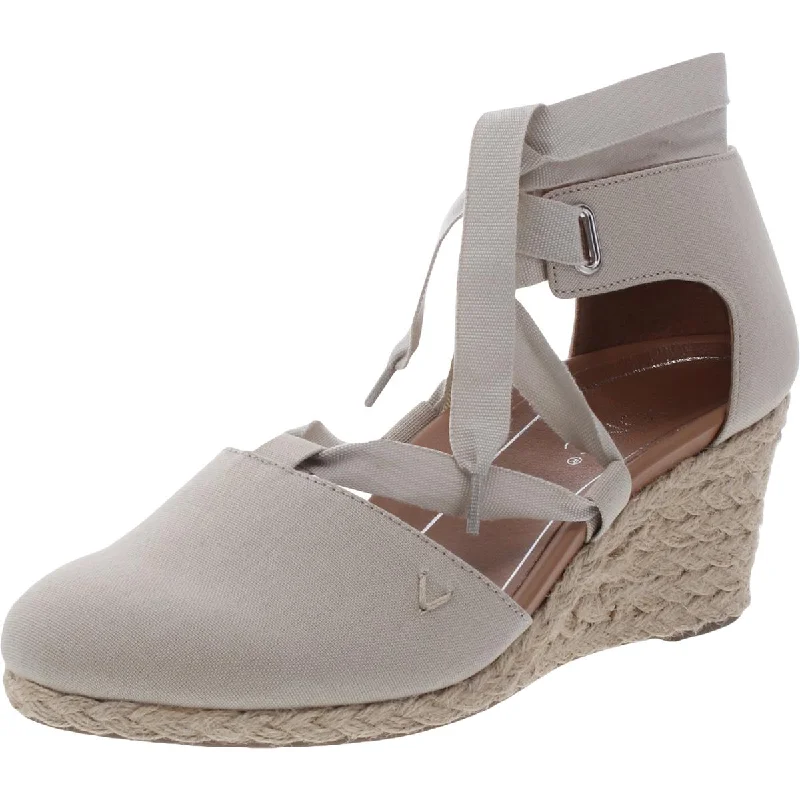 Stylish Platform Heels for Extra Height--Vionic Womens Kaitlyn Canvas Platform Wedge Heels