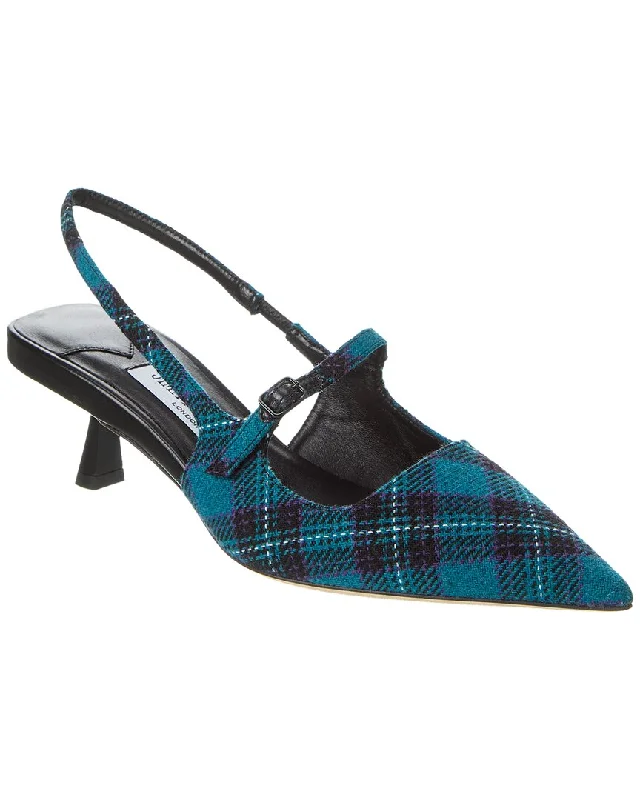 Versatile Heeled Sandals for Any Occasion---Jimmy Choo Didi 45 Tartan Slingback Pump