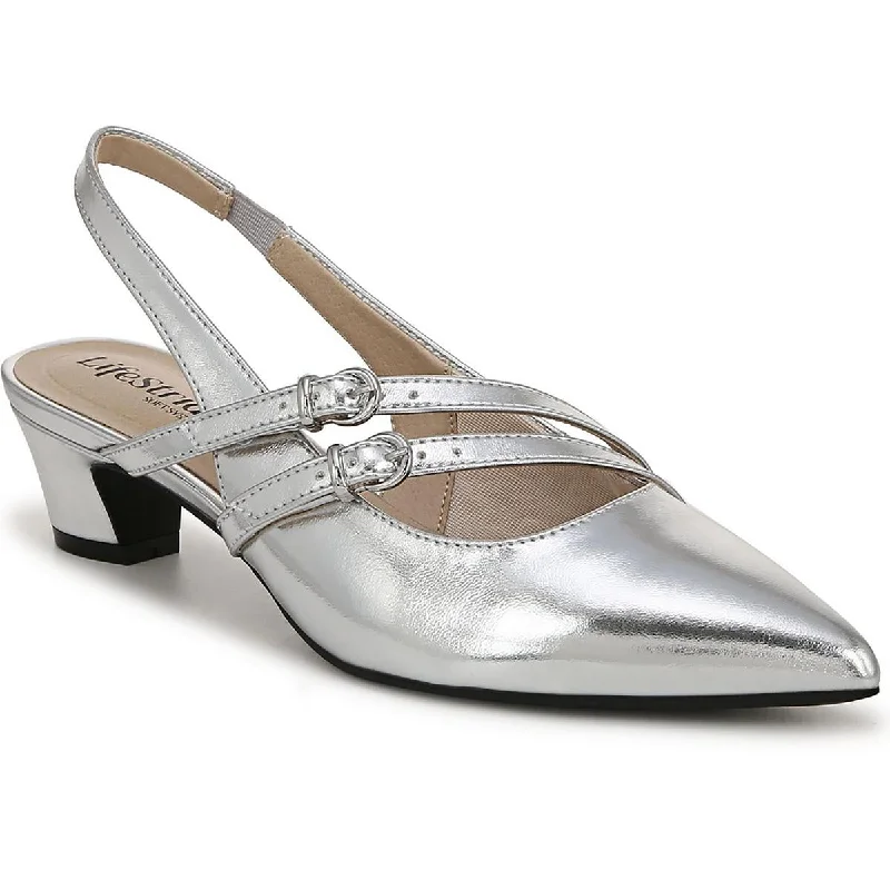 Versatile Heeled Sandals for Any Occasion---LifeStride Womens Monique Metallic Slingback Heels