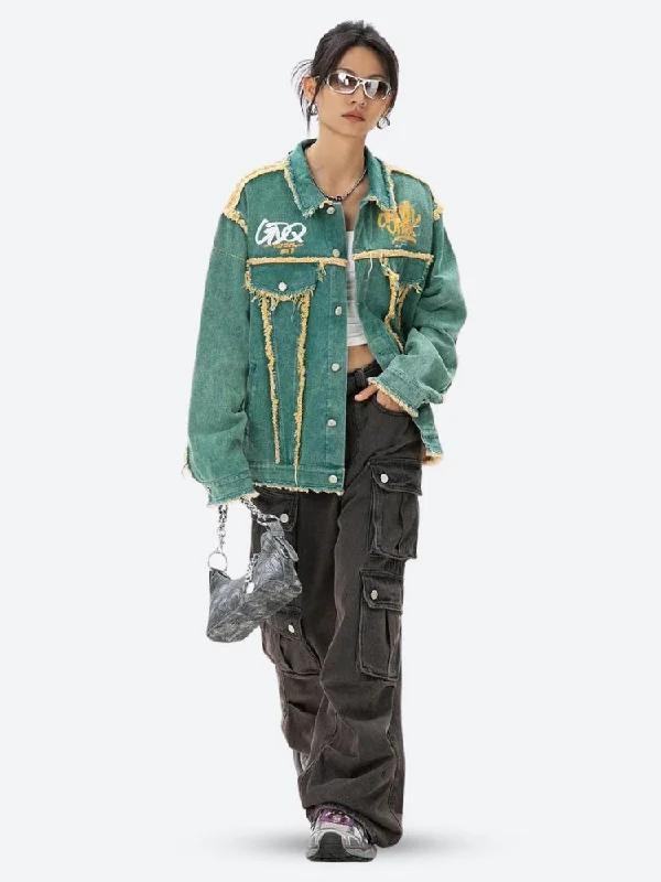 These keywords aim to match user search intent and provide practical styling advice.Green Denim Jacket