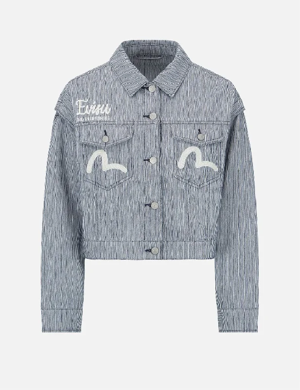 How to style a denim jacket with dresses -Godhead Label Print Dobby Jacket