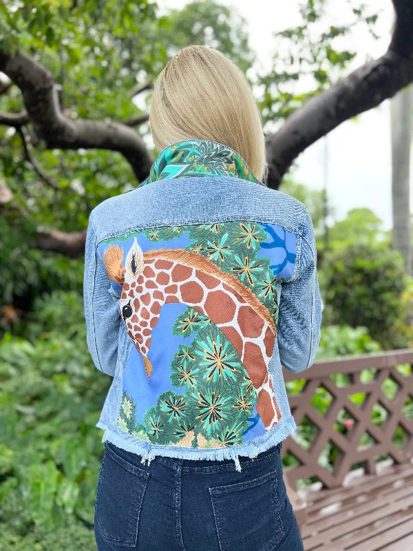 How to layer a denim jacket for style -The Light Denim Jacket / Giraffe in the Garden