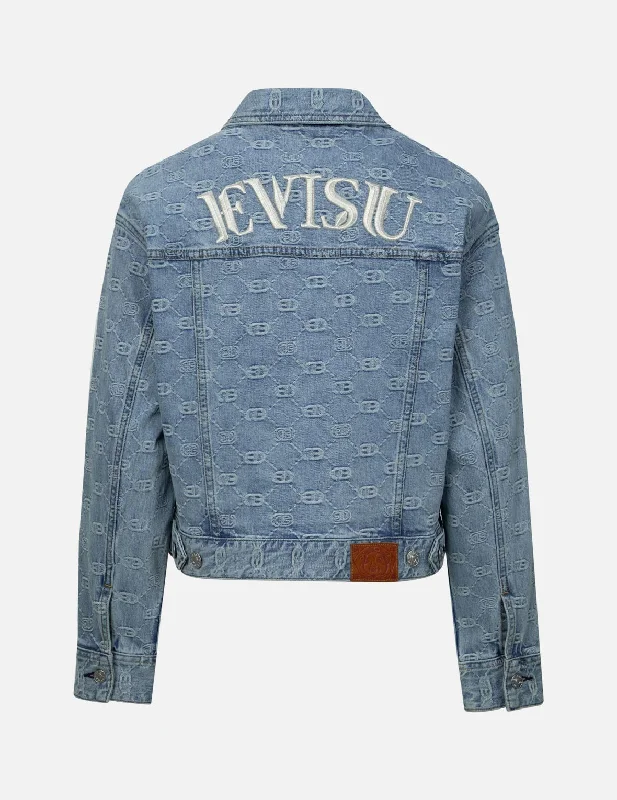How to style a denim jacket with dresses -Allover Logo and Seagull Embroidery Loose Fit Denim Jacket How to style a denim jacket with dresses -Allover Logo and Seagull Embroidery Loose Fit Denim Jacket