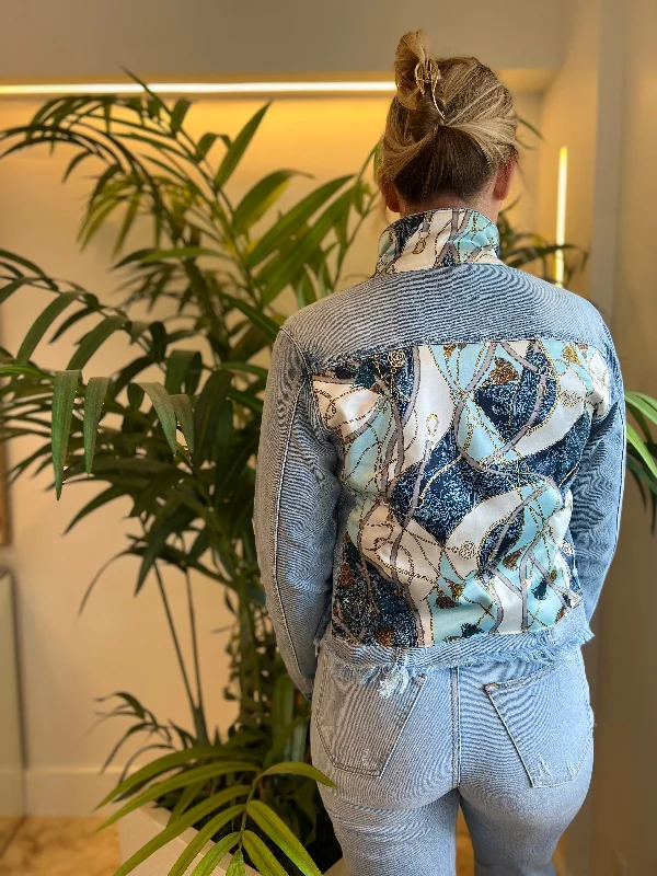 Best denim jackets for layering -The Light Demin Jacket / Teal and Tassels