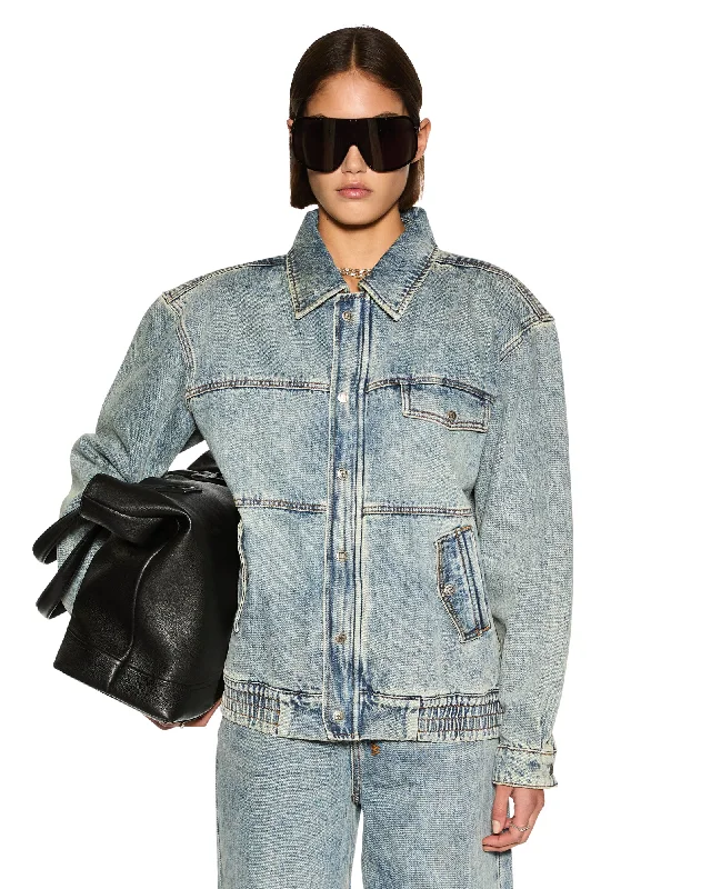 How to layer a denim jacket for style -ARIA BOMBER YOUTH