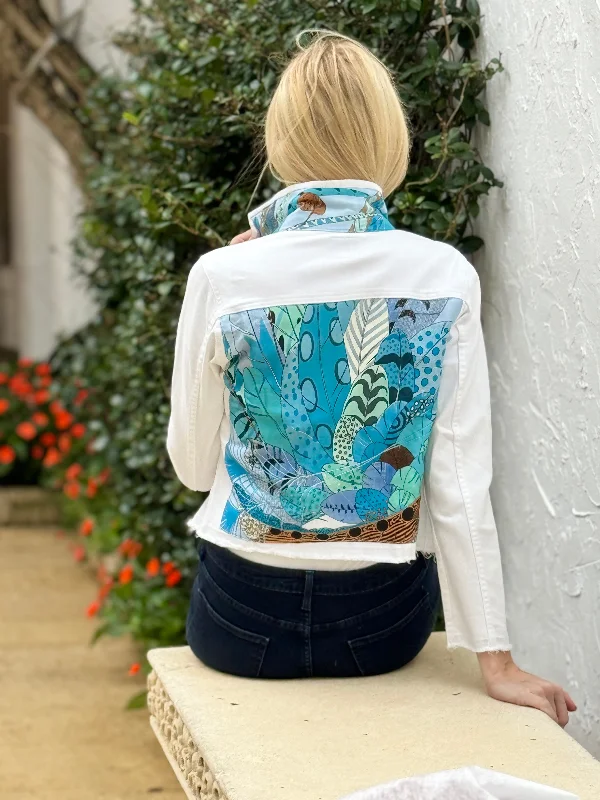 Additional suggestions based on user preferences and interests:The White Denim Jacket / Sky Blue Additional suggestions based on user preferences and interests:The White Denim Jacket / Sky Blue