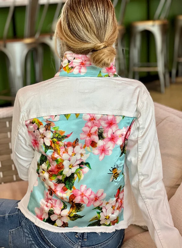 Best denim jackets for casual wear -The White Denim Jacket / Bumble Bee