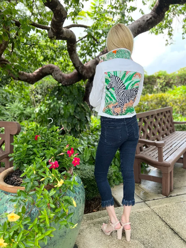 Best denim jackets for layering -The White Denim Jacket / Love a Zebra