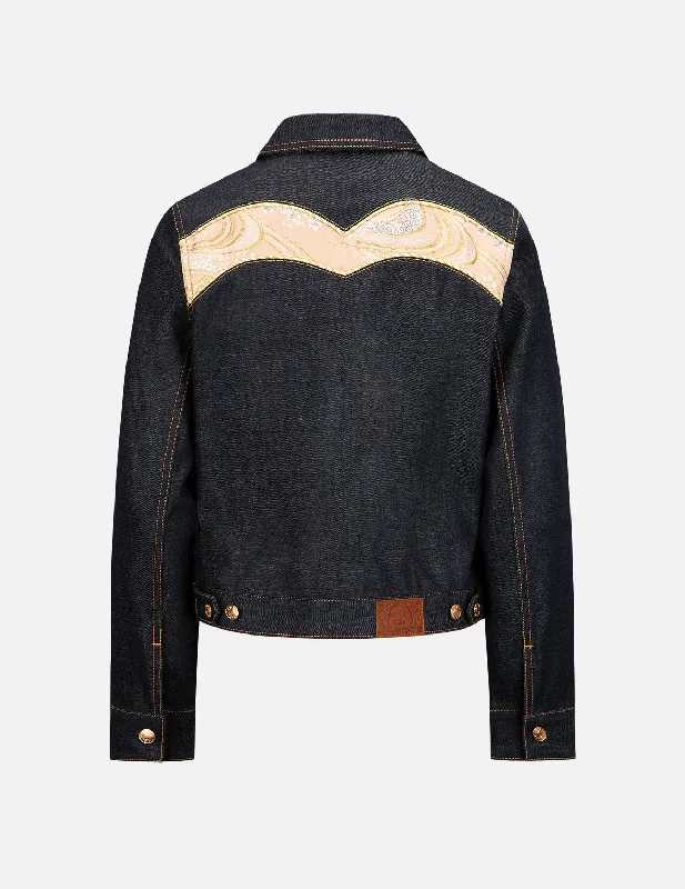 These keywords aim to match user search intent and provide practical styling advice.Brocade Daicock Insert Denim Jacket These keywords aim to match user search intent and provide practical styling advice.Brocade Daicock Insert Denim Jacket