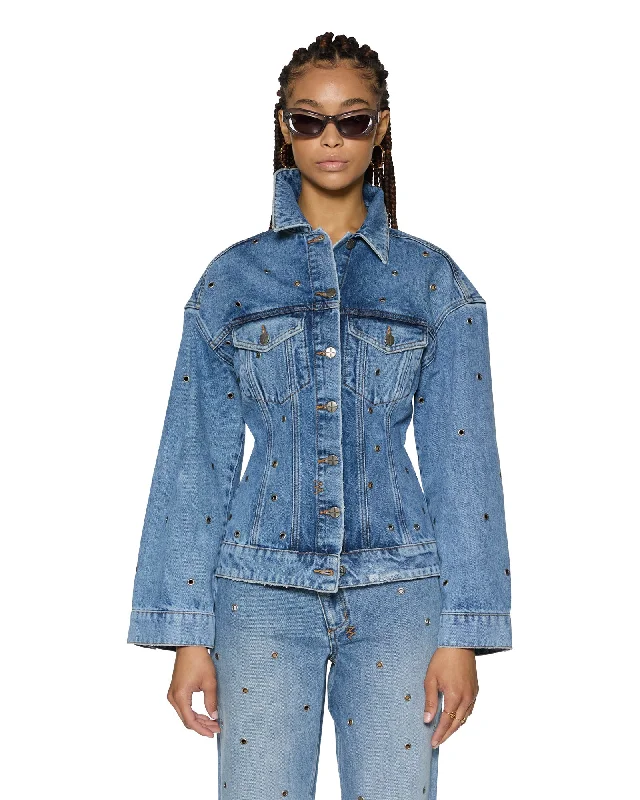 Denim jackets for athletic wear -CINCHED JACKET CHROMA
