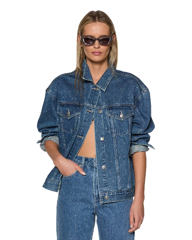 Best denim jackets for layering -OVERSIZED JACKET TOKEN KRYSTAL