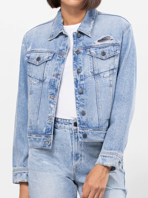 Denim jackets for pregnant women -Basic Regular Jacket
