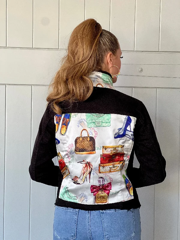 These keywords aim to match user search intent and provide practical styling advice.The Black Denim Jacket / Eclectic Designer