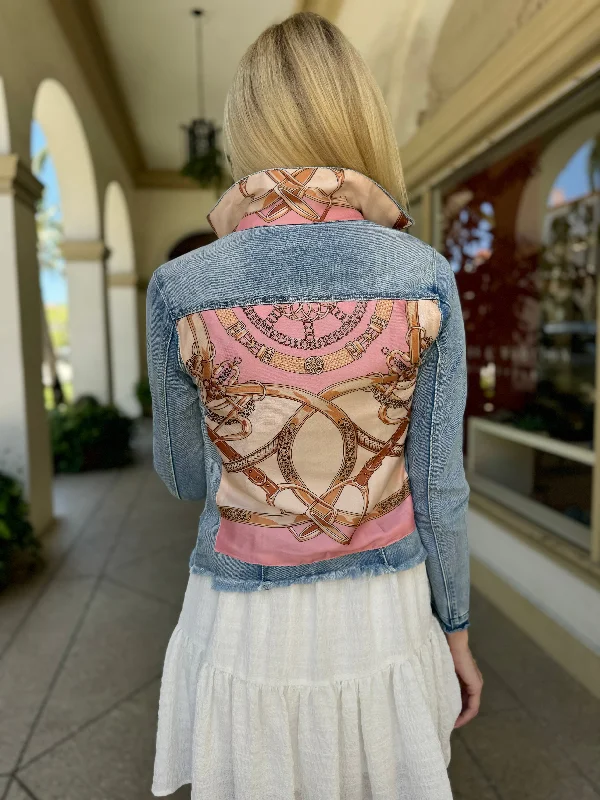 Best denim jackets for casual wear -The Light Denim Jacket / Pink Stirrup