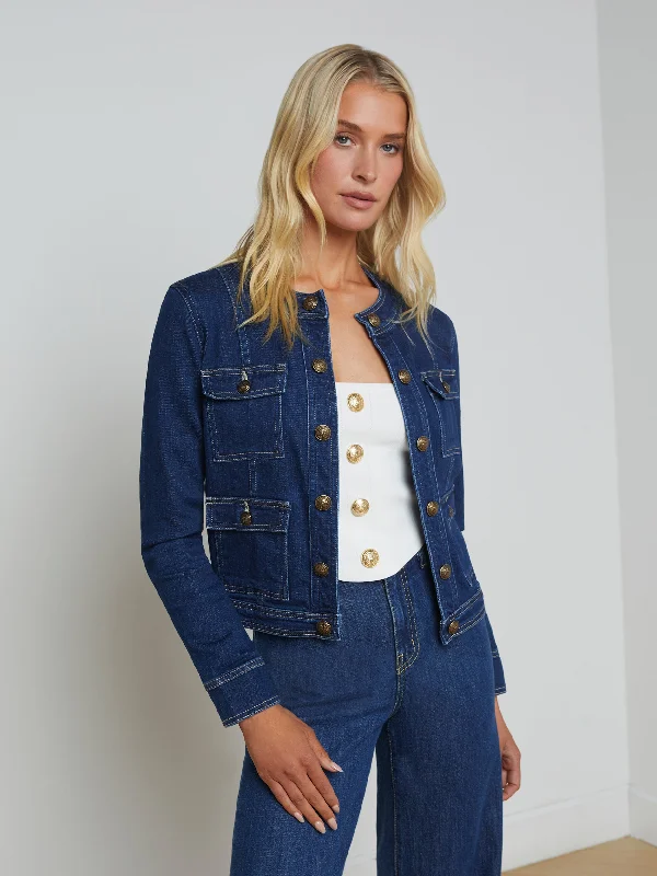 Denim coats with smart technology integration -Yari Denim Jacket