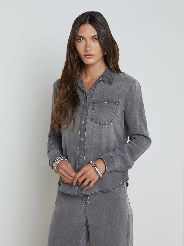 Women's denim jackets for tall women -Isla Denim Shirt