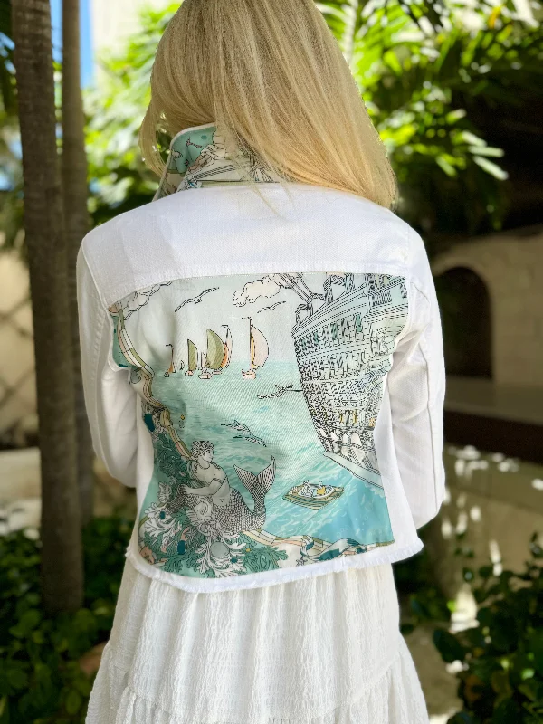 How to care for distressed denim jackets -The White Denim Jacket / Let’s Cruise