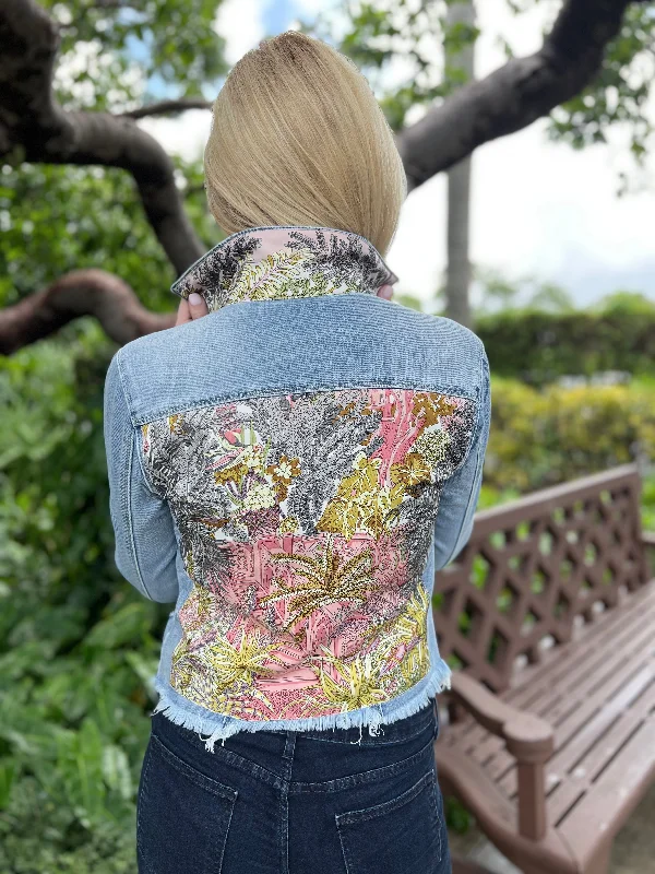 Women's denim jackets for spring fashion -The Light Denim Jacket / Fall of Mauve