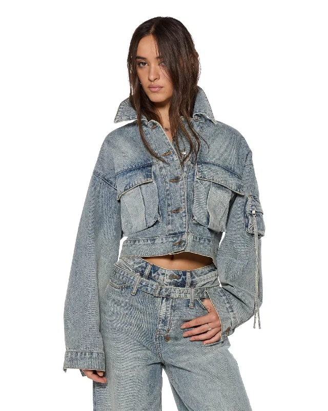 Denim coats for travel and outdoor activities -CAMPBELL JACKET ECHOES