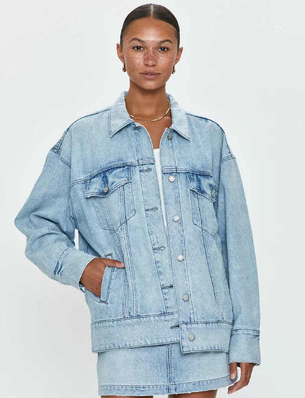 Best denim jackets for casual wear -Dries Boyfriend Denim Trucker Jacket, Nimes