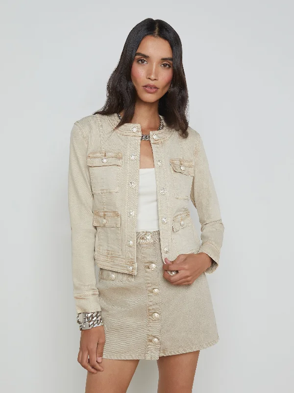 Women's denim jackets with eco-friendly materials -Yari Denim Jacket