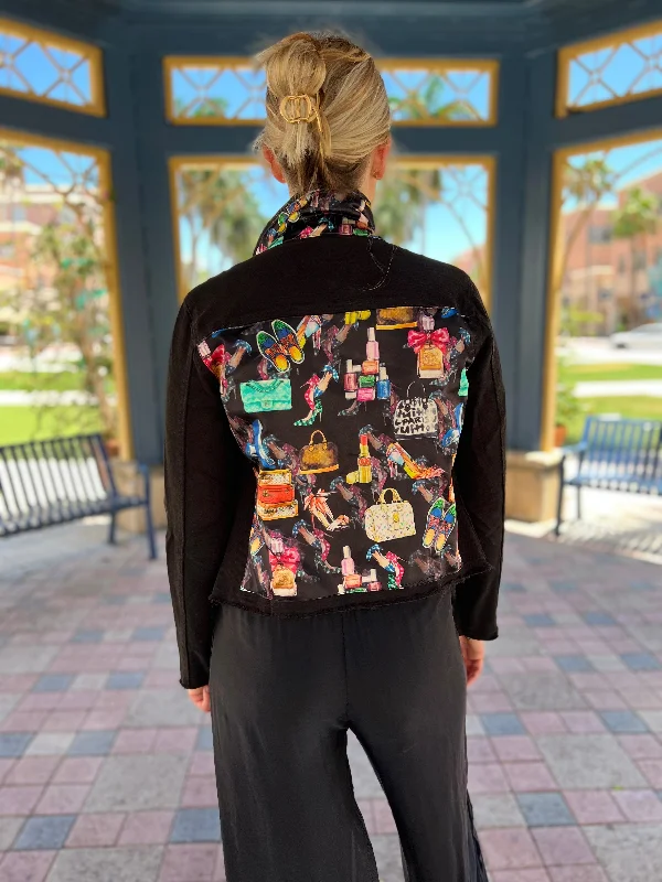 How to personalize a denim jacket -The Black Denim Jacket /  Black Eclectic Designer