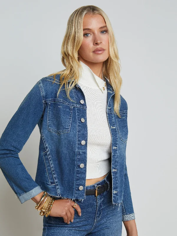 Women's denim jackets with eco-friendly materials -Janelle Denim Jacket