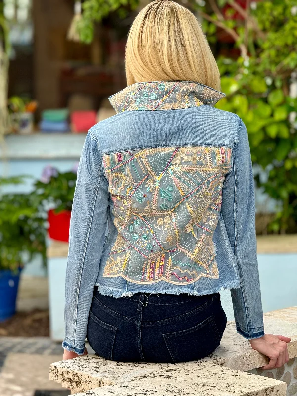 Denim jackets for athletic wear -The Light Denim Jacket / Let's Sparkle