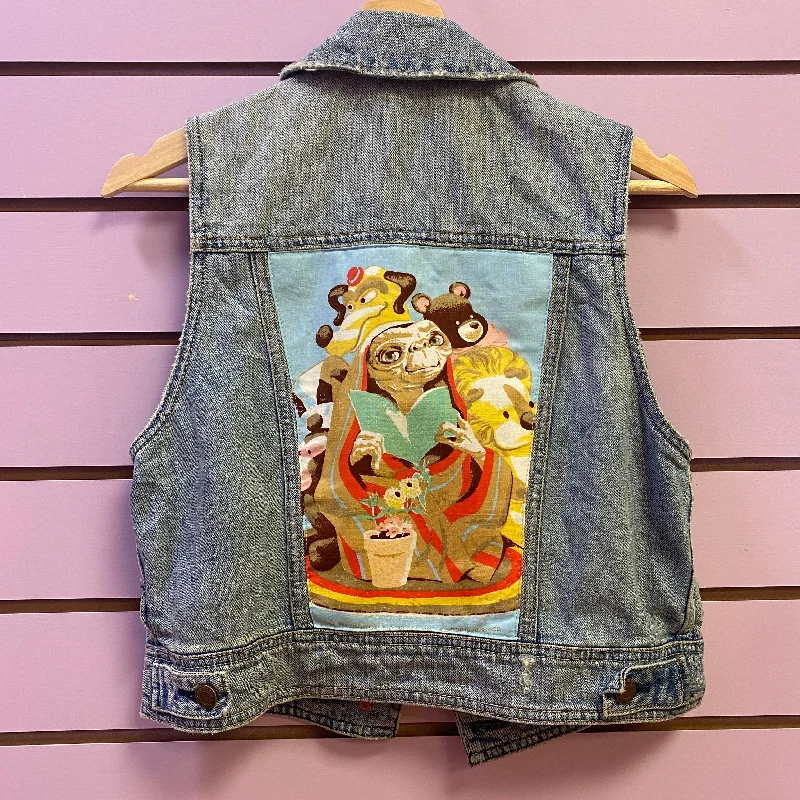 Best denim jackets for workwear -Denim Jacket made with Reworked Duvet Cover.