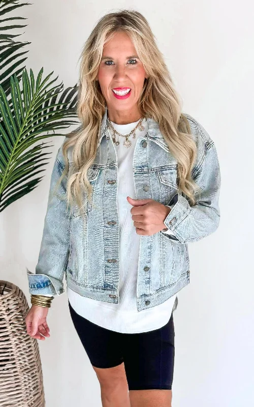 Best denim jackets for workwear -Spot Wash Classic Trucker Denim Jacket