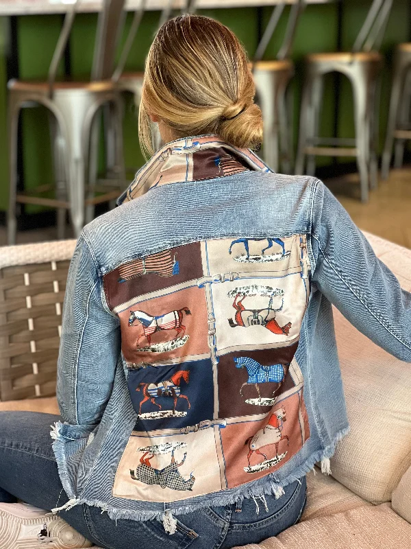 Denim coats for special occasions -The Light Denim Jacket / Designer Horse