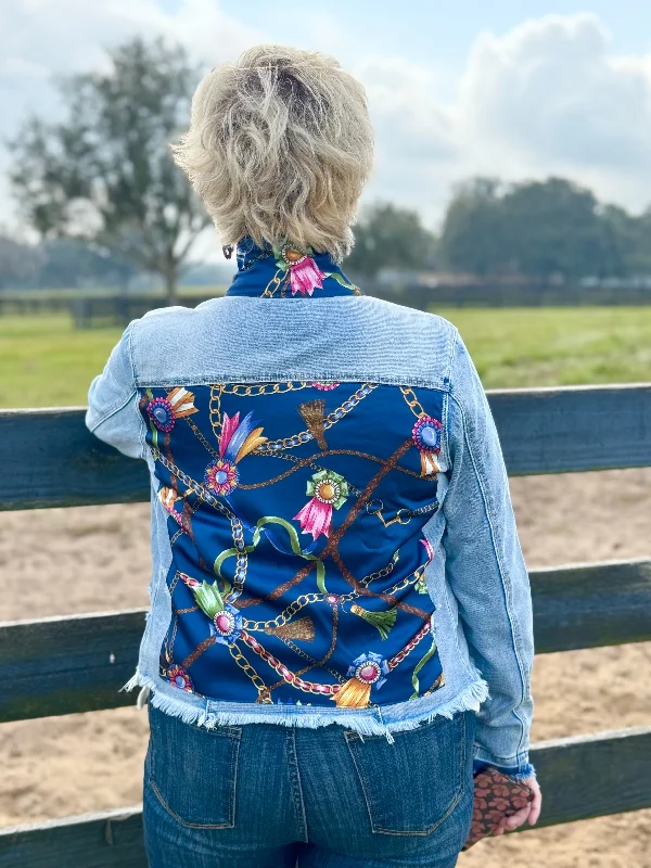 Denim jackets for athletic wear -The Light Demin Jacket / Winners Ribbon