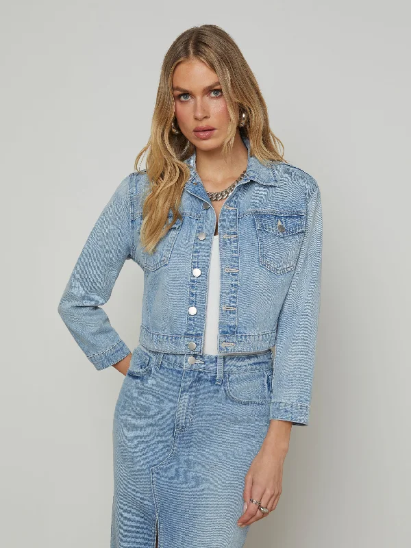 Best denim jackets for workwear -Koda Cropped Denim Jacket