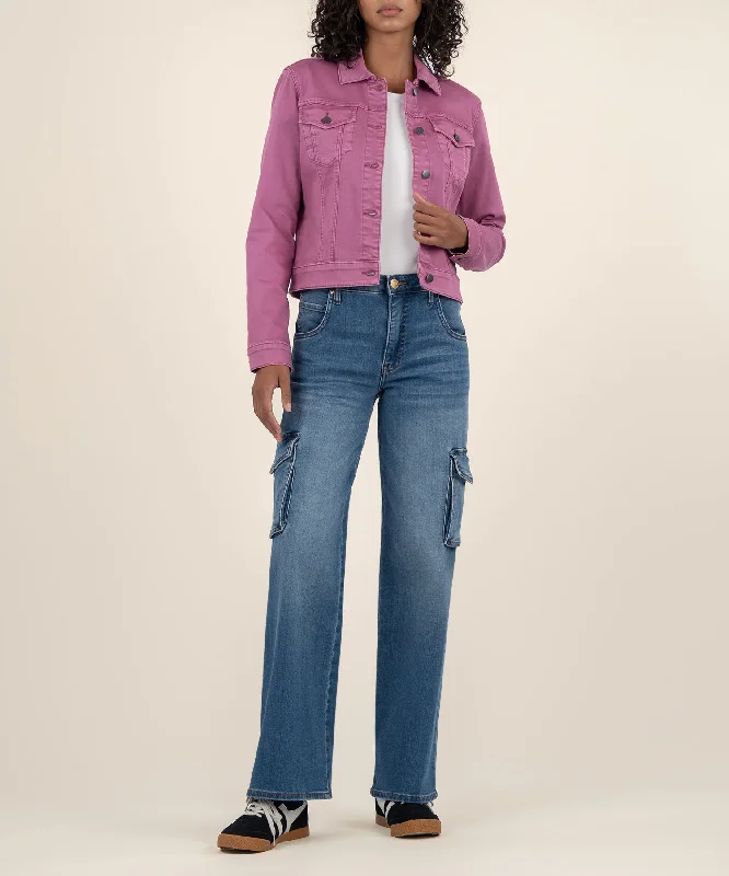Styling denim jackets for summer -Julia Crop Denim Jacket