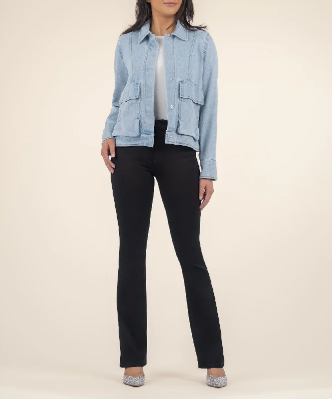Denim coats with sustainable materials -Giada Denim Trucker Jacket - FINAL SALE