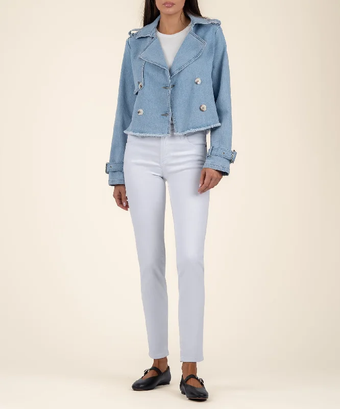 Denim coats for winter sports -Ophelia Crop Jacket