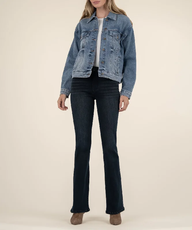 How to layer a denim jacket for style -Liz Trucker Denim Jacket - FINAL SALE