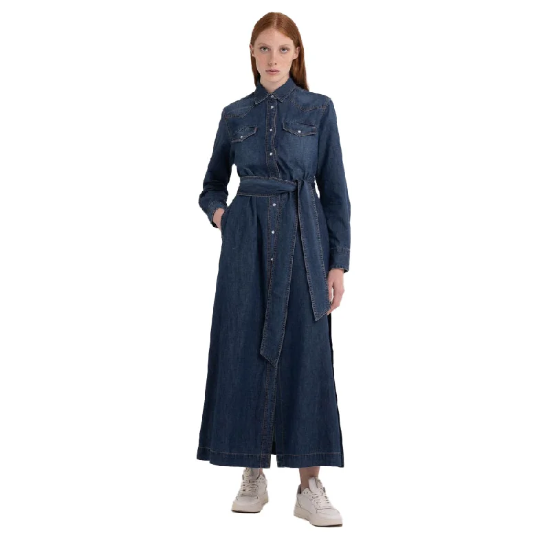 Best denim dresses for narrow hips--The dress what looks with-Replay Women's Long Shirt-dress in Denim