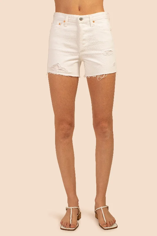 Women's denim shorts in hot weather :AG WHITE ALEXXIS DENIM SHORT