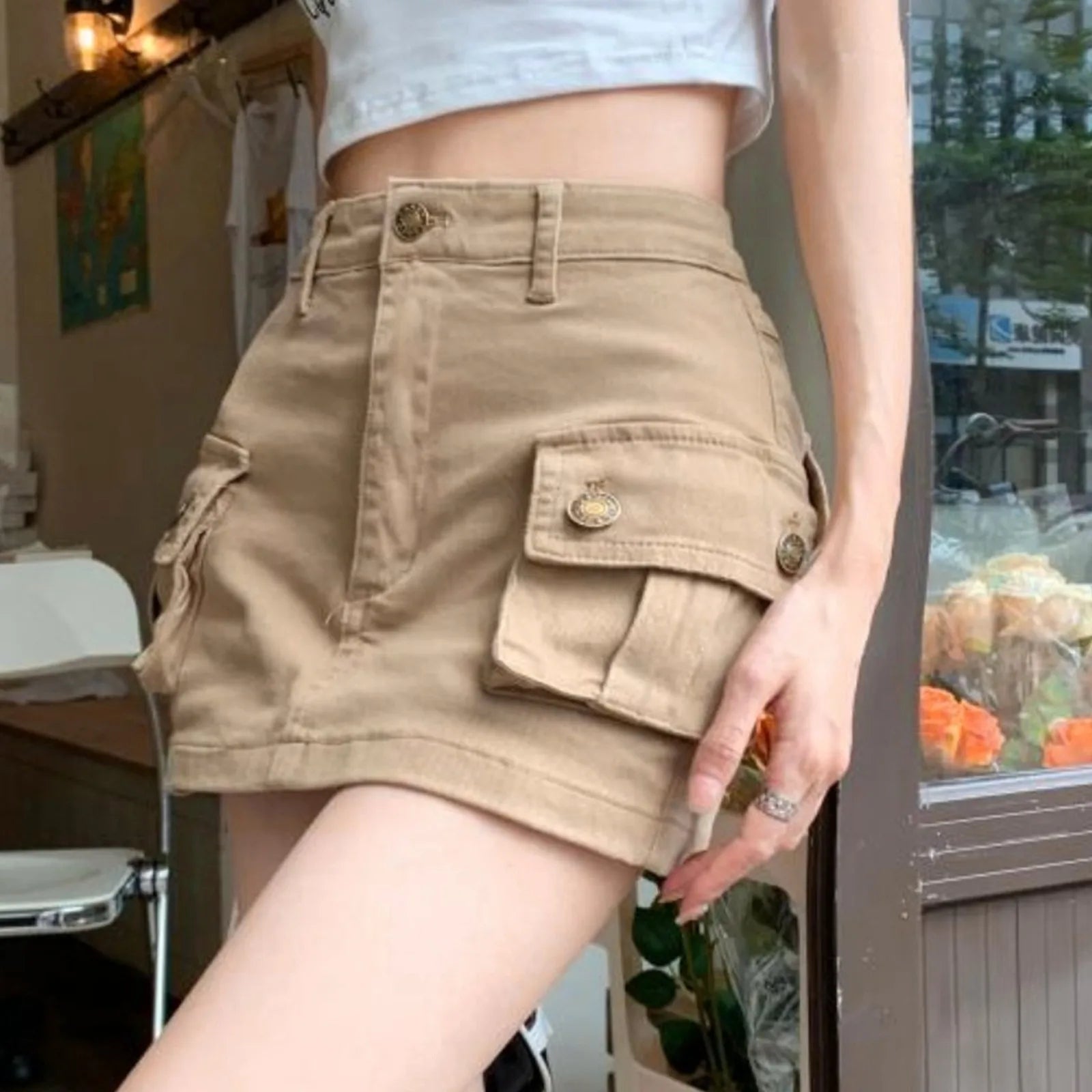 Women's denim skirts for festival wear -Summer Denim Mini Skirts Flowers Design High Waist Micro Skinny Wrap Jeans Skirt Women's denim skirts for festival wear -Summer Denim Mini Skirts Flowers Design High Waist Micro Skinny Wrap Jeans Skirt