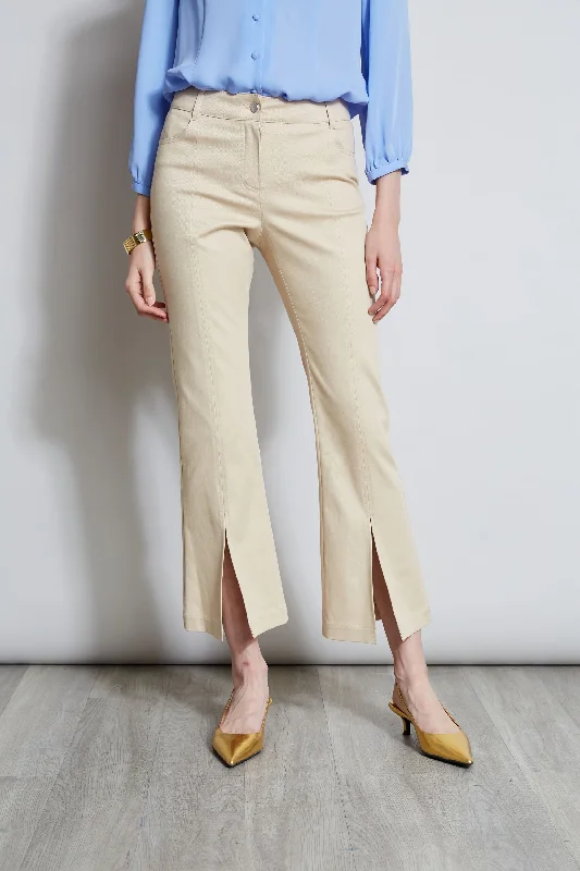 Women's denim jeans jeans online from-Cropped Denim Canvas Slit Pant