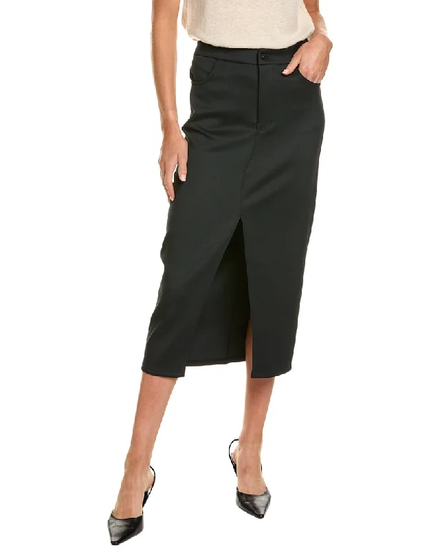 Women's double-pocket denim skirts for added utility -HUDSON Jeans Ponte Midi Skirt