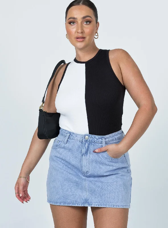 Women's denim skirts with decorative buttons for added flair -Nikki Denim Skirt