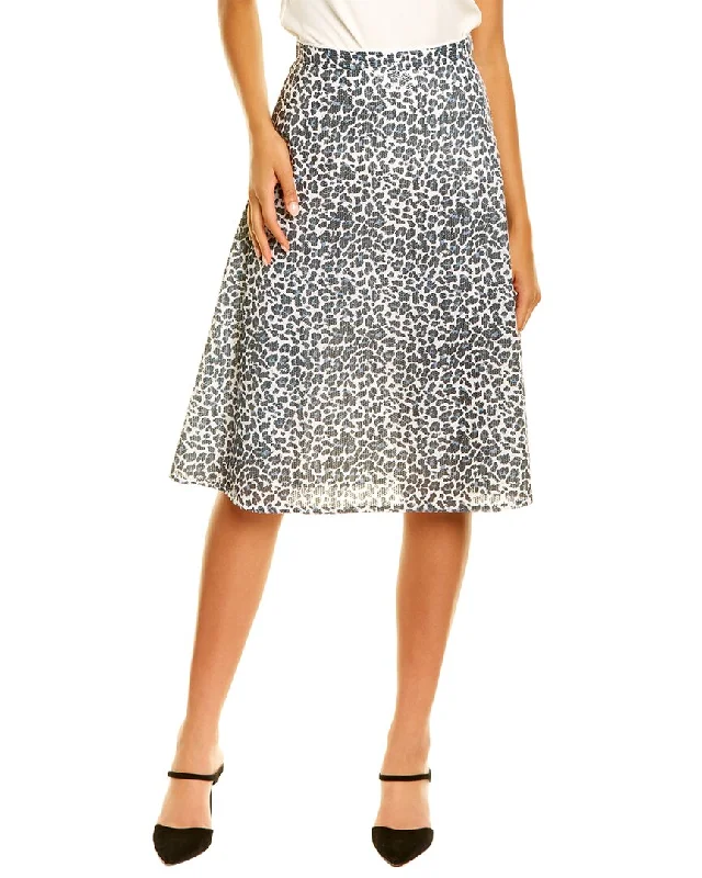 Women's frayed hem denim skirts for relaxed style -Olivia Rubin Jeanie Sequin Midi Skirt